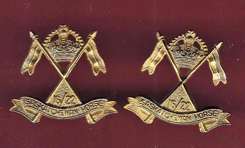 Canadian 16th/22nd  Saskatchewan Light Horse collar badges