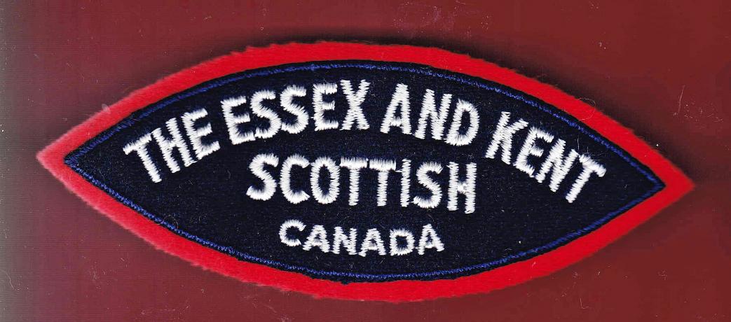 THE ESSEX AND KENT / SCOTTISH / CANADA cloth shoulder title