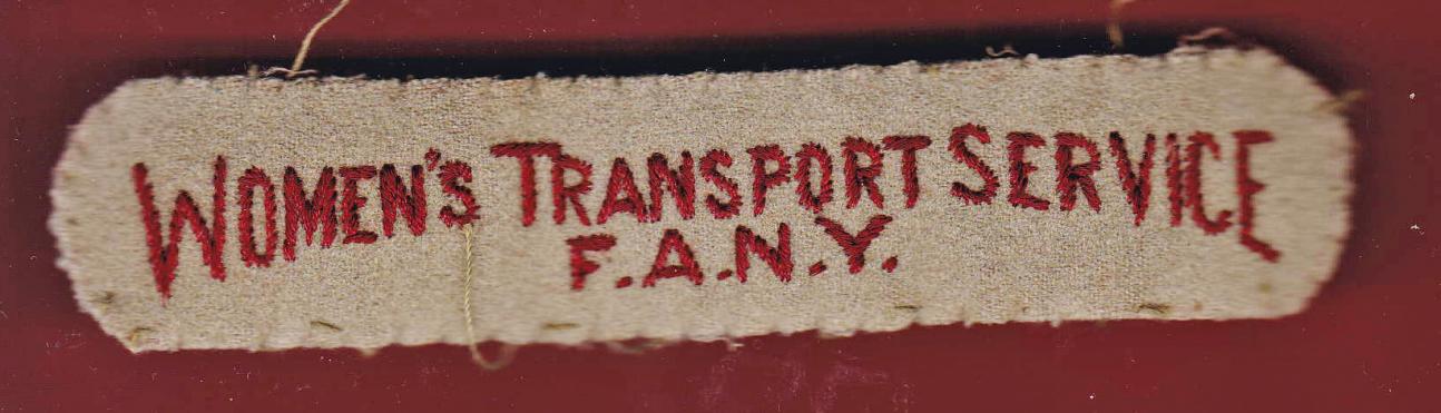 WOMEN'S TRANSPORT SERVICE / F.A.N.Y. cloth shoulder title
