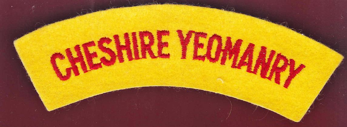 Cheshire Yeomanry Earl of Chester's cloth shoullder title