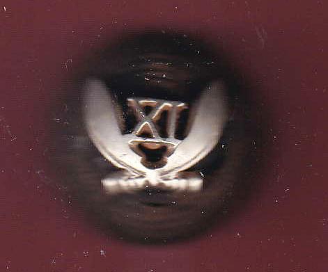 11th Gurkha Rifles Officer's corded boss badge