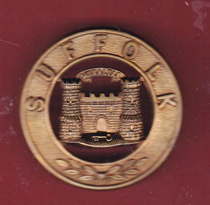 The Suffolk Regiment Victorian helmet plate centre