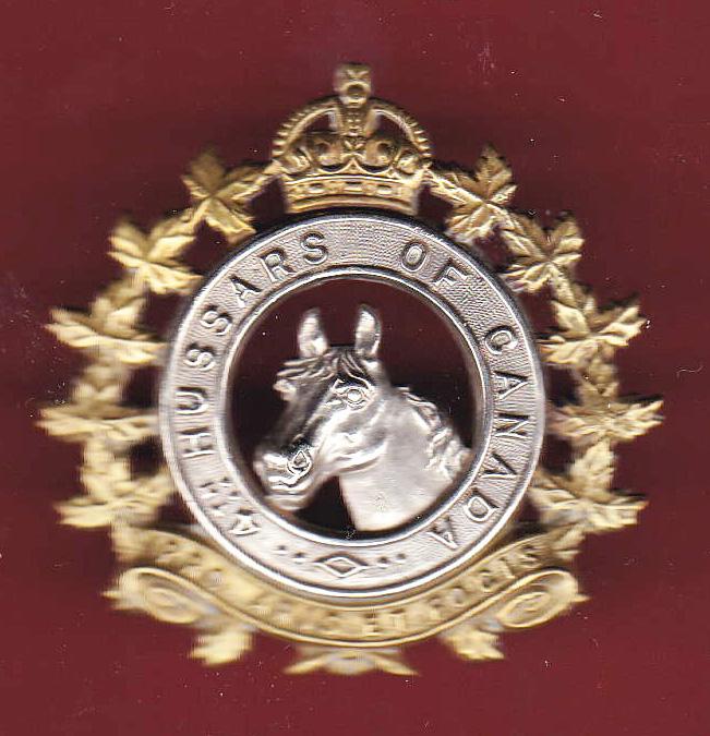 Canadian 4th Hussars of Canada WW2 cap badge