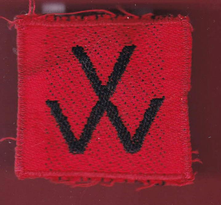 Indian Army WW2 15th Indian Corps cloth formation sign