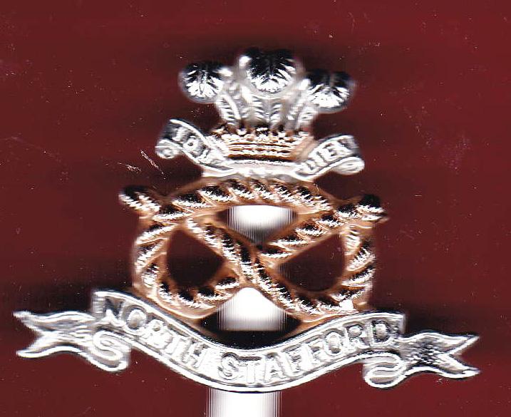 The North Staffordshire Regiment staybright cap badge