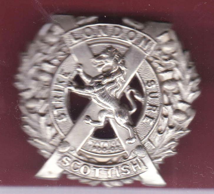 The London Scottish OR's glengarry badge