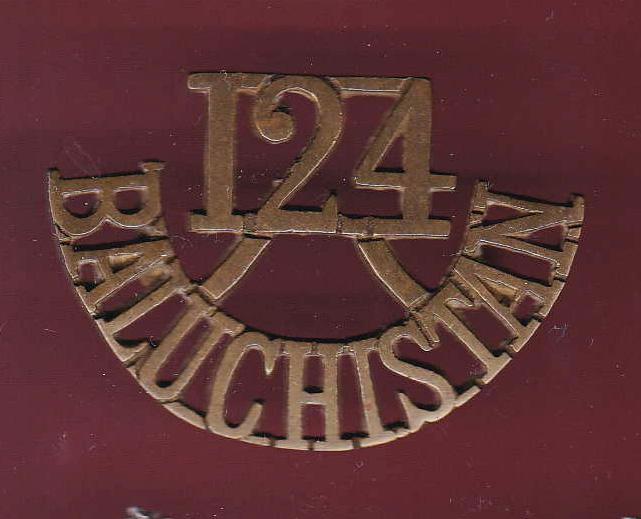 Indian Army WW1 124th Duchess of Connaughts Own Baluchistan Infantry shoulder title