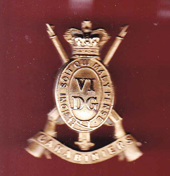 6th Dragoon Guards Carabiniers Victorian OR's brass cap badge
