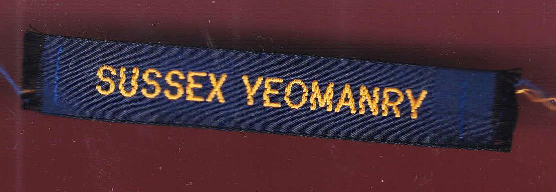 SURREY YEOMANRY cloth title