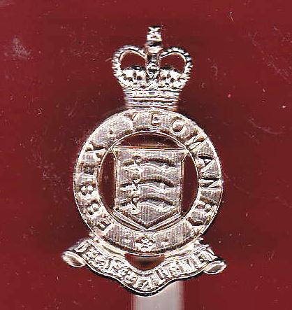 The Essex Yeomanry EIIR Crown staybright beret badge