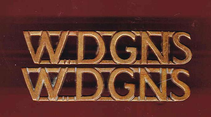 WDGNS Westminster Dragoons shouder titles