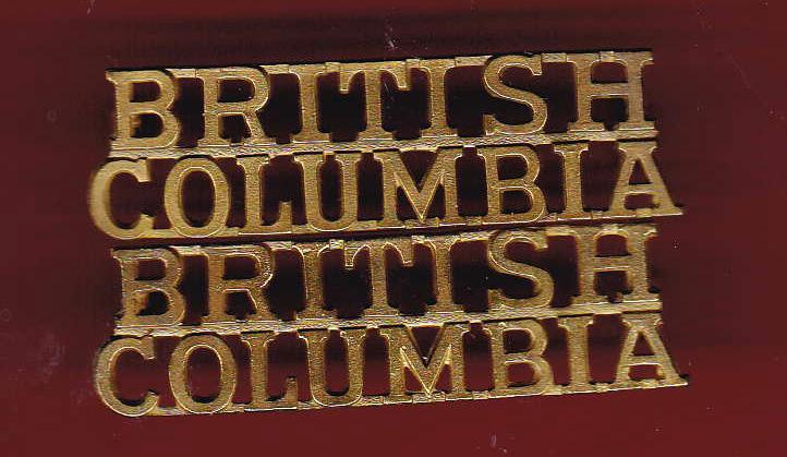 Canadian BRITISH / COLUMBIA WW2 shoulder titles