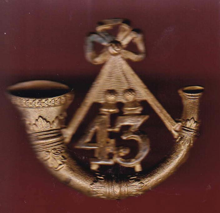 43rd Monmouth L.I. Regiment of Foot Victorian OR’s glengarry badge