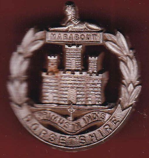 The Dorsetshire Regiment. WW2 plastic economy issue cap badge