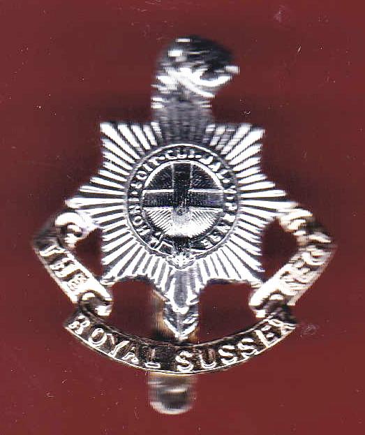 The Royal Sussex Regiment. staybright cap badge