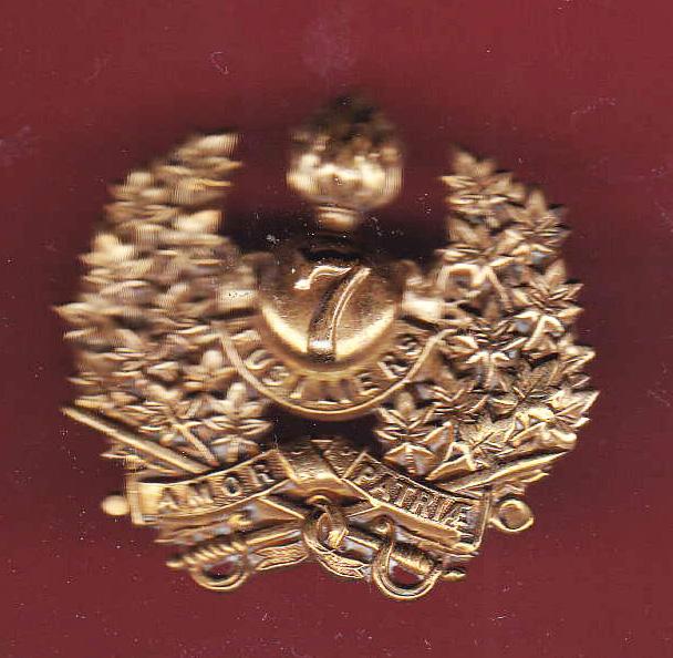 7th Canadian Fusiliers (City of London) Militia  cap badge