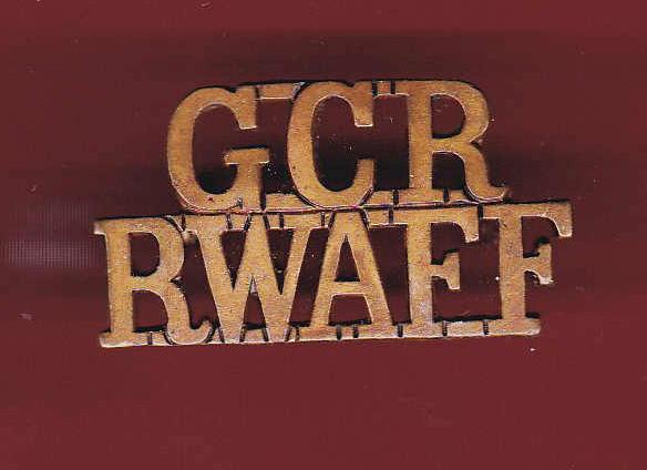 GCR/ RWAFF Officer's shoulder title