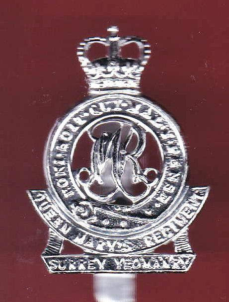 QMR Surrey Yeomanry staybright beret badge