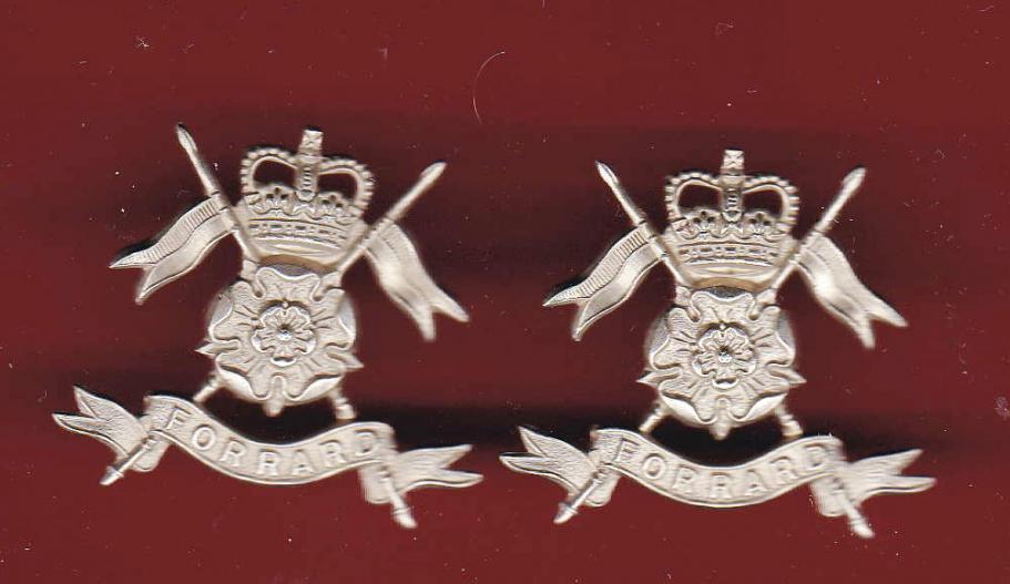 Queen's Own Yorkshire Yeomanry OR's collar badges
