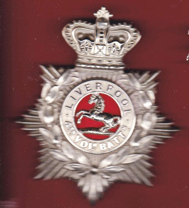 4th V.B. The King's Liverpool Regiment Victorian Or's helmet plate