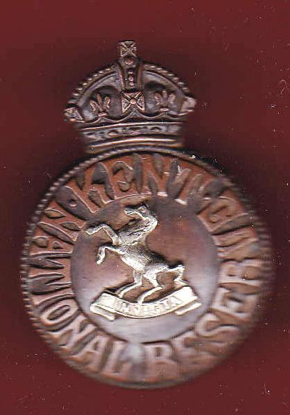 Kent National Reserve lapel badge