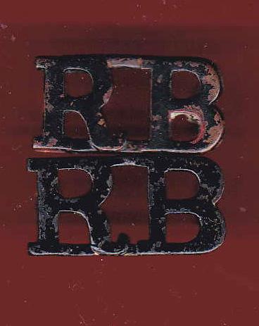 R.B.  Rifle Brigade WW1 shoulder titles