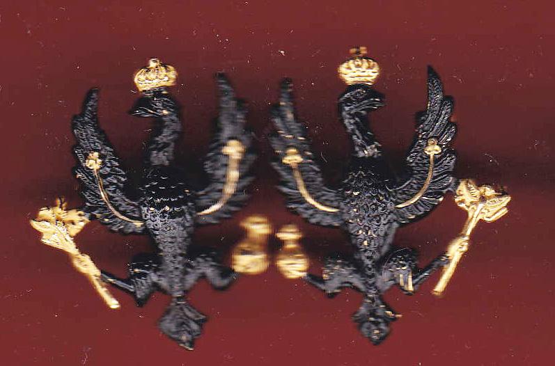 14th/20th King's Hussars Oficer's dress collar badges