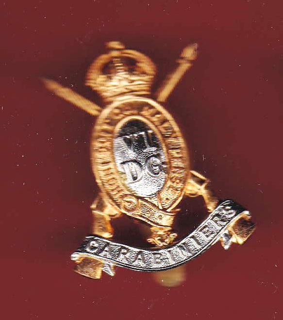 6th Dragoon Guards Carabiniers WW1 OR's cap badge