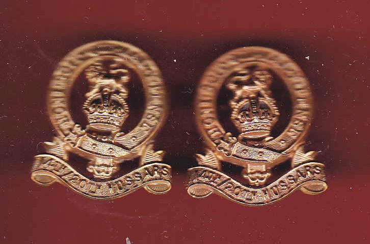 14th/20th King's Hussars OR's collar badges