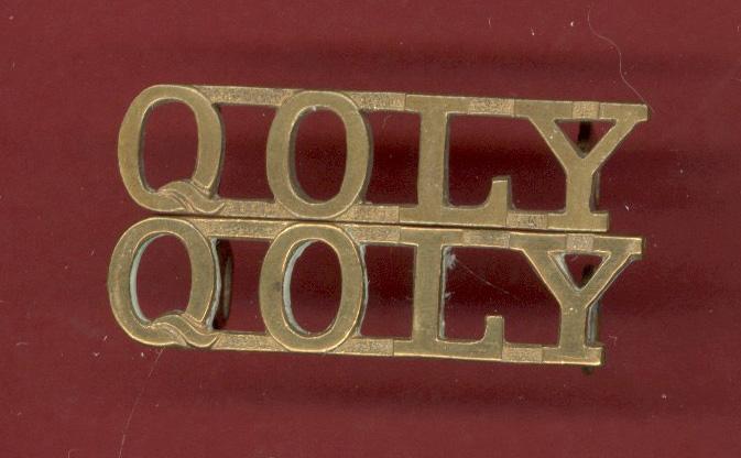 Q.O.L.Y. Queen's Own Lowland Yeomanry shoulder titles