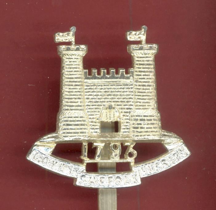 Loyal Suffolk Hussars staybright cap badge