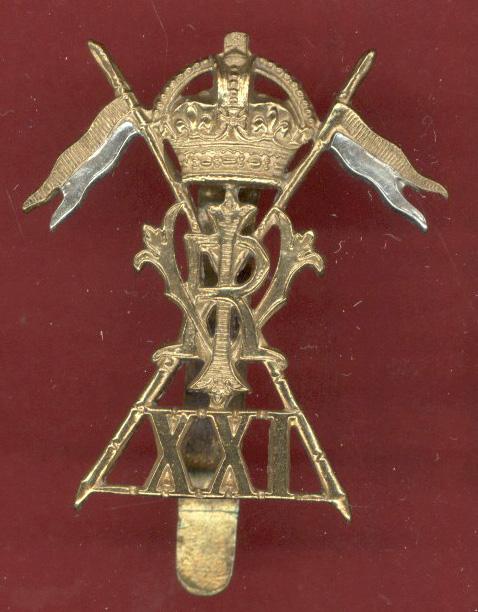 21st (Empress of India's) Lancers WW1 Other Ranks cap badge