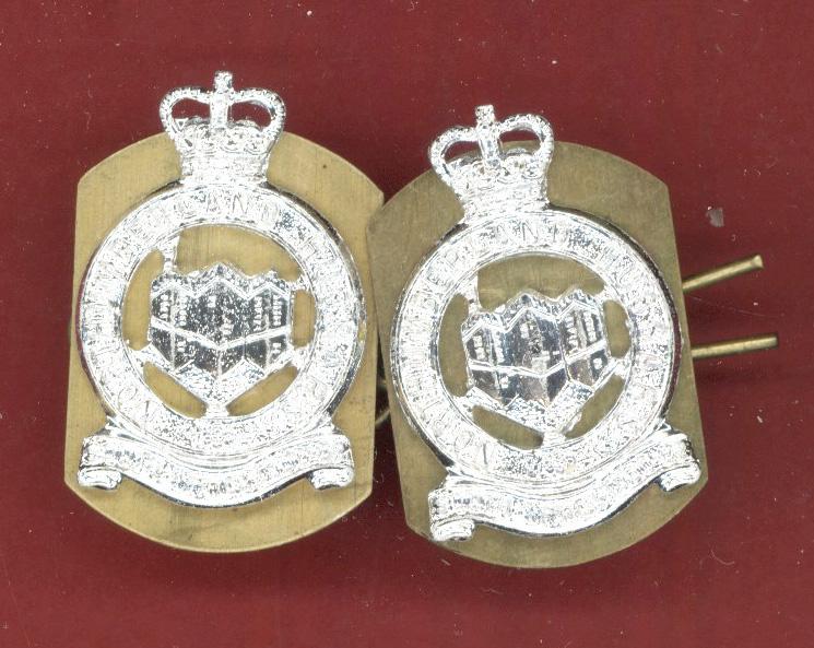 Northumberland Hussars Yeomanry staybright collar badges