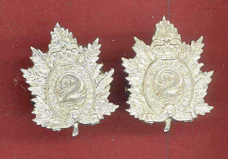 Canadian Queen's Own Rifles of Canada collar badges
