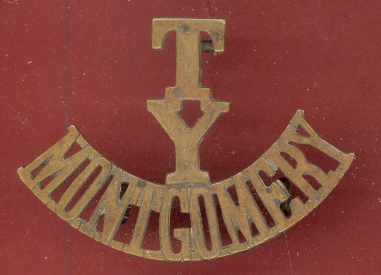 T / Y / MONTGOMERY , Montgomery Yeomanry WW1 shoulder title