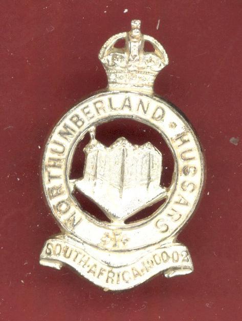 Northumberland Hussars Yeomanry Officer's cap badge