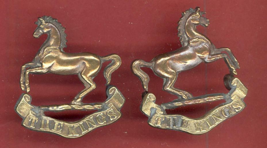 The King's Liverpool Regiment WW1 Officer's  collar badges