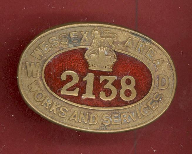 WW1 War Department Works & Services Wessex Area Badge