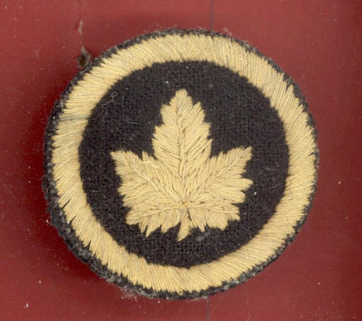 Canadian Military H.Q. WW2 cloth formation sign