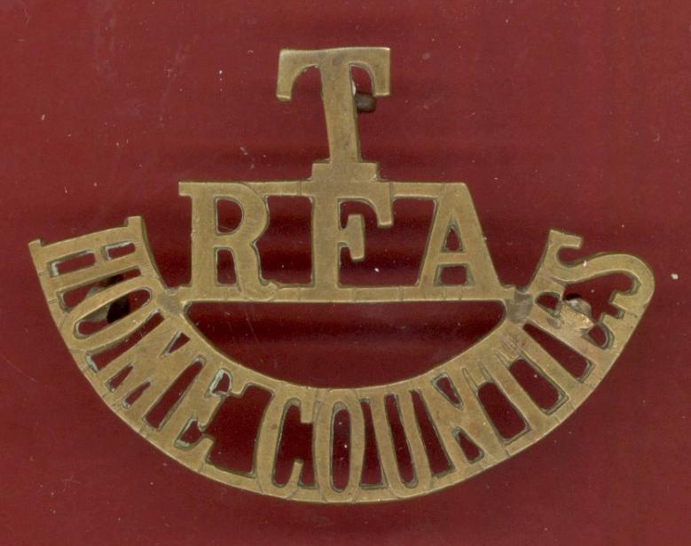 T / RFA / HOME COUNTIES WW1 shoulder title