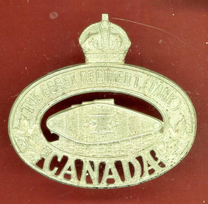 Canadian Essex Regiment (Tanks) WW2 cap badge