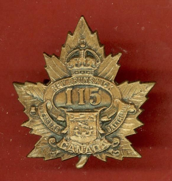 Canadian 115th New Brunswick Bn. WW1 CEF cap badge