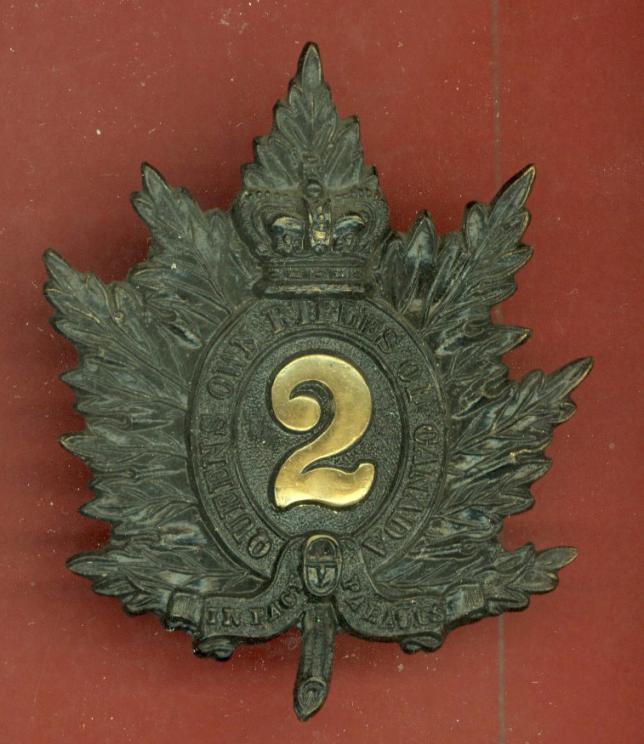 Canadian Militia 2nd Queen's Own Rifles of Canada Victorian glengarry badge