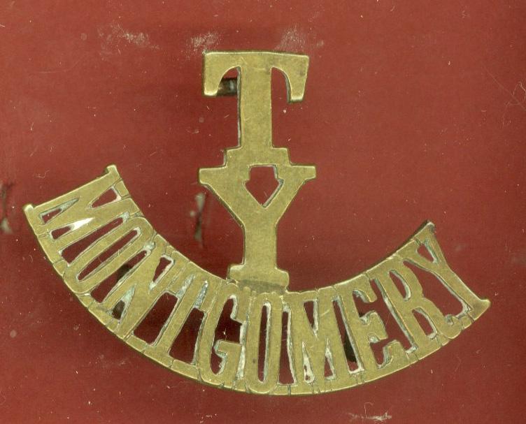 T / Y / MONTGOMERY , Montgomery Yeomanry WW1 shoulder title