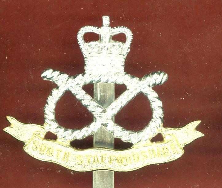 The South Staffordshire Regiment staybright cap badge