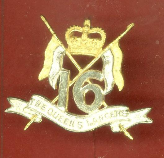 16th / 5th The Queen's Lancers Officer's beret badge