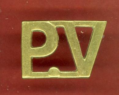 P.V. Penang Volunteers WW1 shoulder title