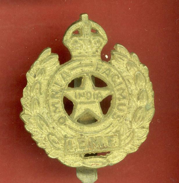 Indian Army; Indian Electrical & Mechcanical Engineers WW2 cap badge