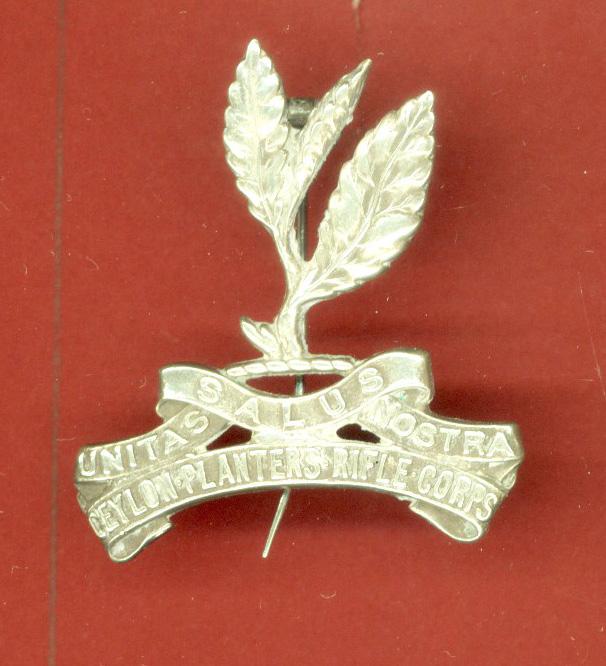 Ceylon Planters Rifle Corps Officer's cap/pagri badge