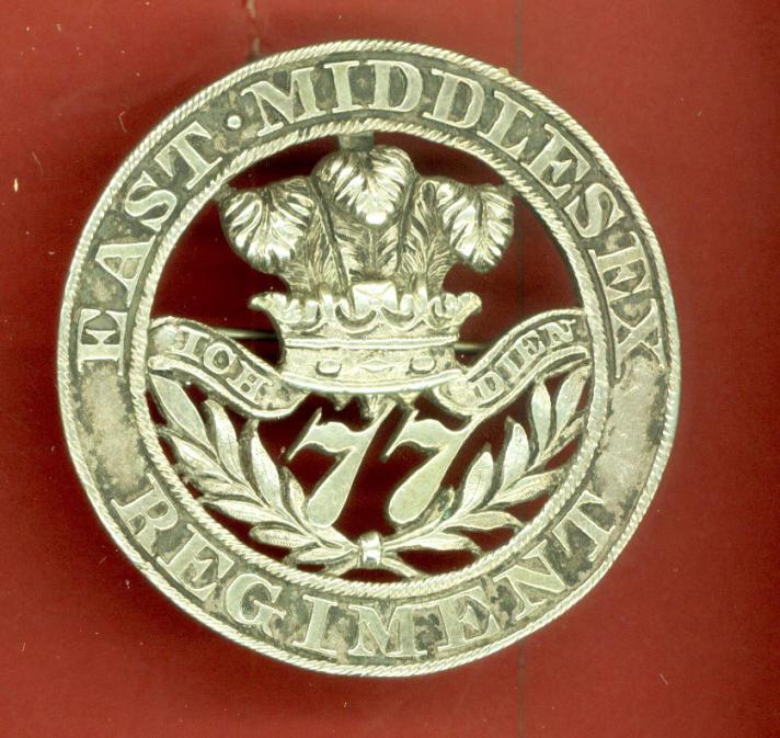 77th (East Middlesex) Regiment of Foot Victorian Officer’s Pagri Badge